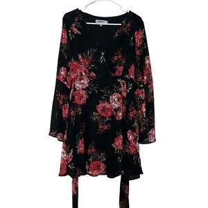 Bailey Blue Beautiful Sheer Floral Flowy Dress Size XL